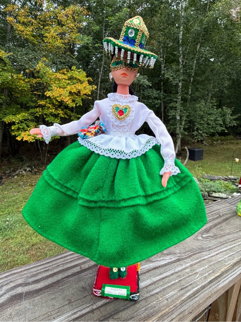 Vintage Kuyawa Puno Peru Traditional Folk Costume Doll